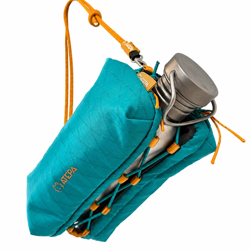 ATEPA Rugged Mini Trail Sling Bag, 210D Ripstop Nylon Crossbody Pouch with Rope Strap, Dual Compartments & Bungee Storage