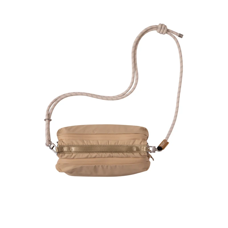 ATEPA Mini Trail Sling Bag, Unisex Lightweight Crossbody Pouch with Rope Strap, Dual Compartments & Bungee Storage
