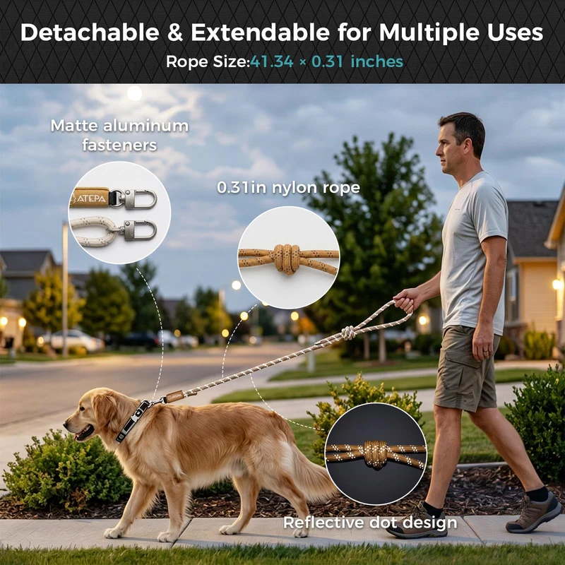 ATEPA Mini Trail Sling Bag, Unisex Lightweight Crossbody Pouch with Rope Strap, Dual Compartments & Bungee Storage