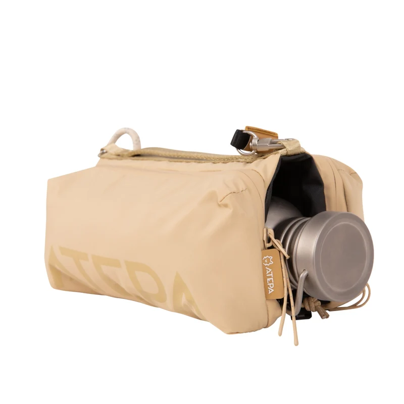ATEPA Mini Trail Sling Bag, Unisex Lightweight Crossbody Pouch with Rope Strap, Dual Compartments & Bungee Storage