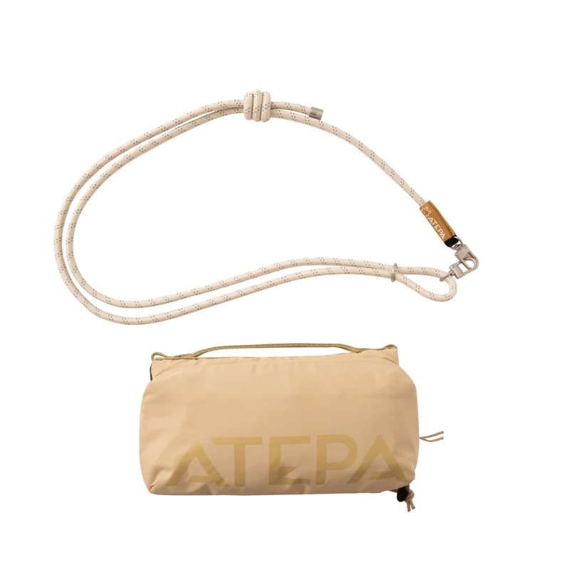 ATEPA Mini Trail Sling Bag, Unisex Lightweight Crossbody Pouch with Rope Strap, Dual Compartments & Bungee Storage