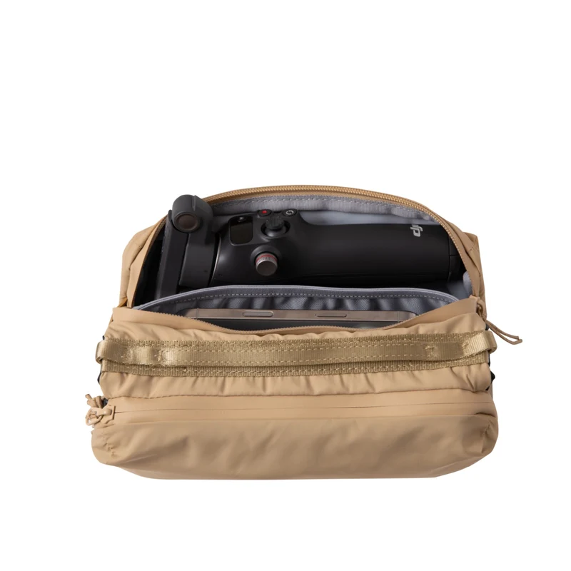 ATEPA Mini Trail Sling Bag, Unisex Lightweight Crossbody Pouch with Rope Strap, Dual Compartments & Bungee Storage