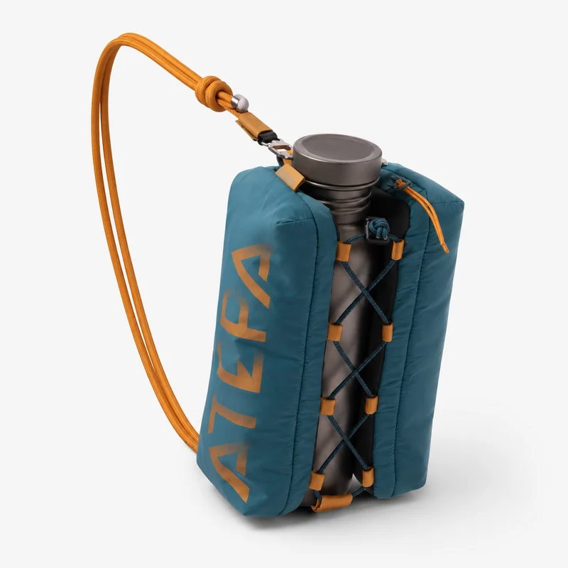ATEPA Mini Trail Sling Bag, Unisex Lightweight Crossbody Pouch with Rope Strap, Dual Compartments & Bungee Storage