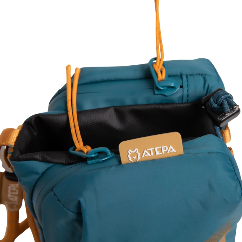 ATEPA Mini Trail Sling Bag, Unisex Lightweight Crossbody Pouch with Rope Strap, Dual Compartments & Bungee Storage