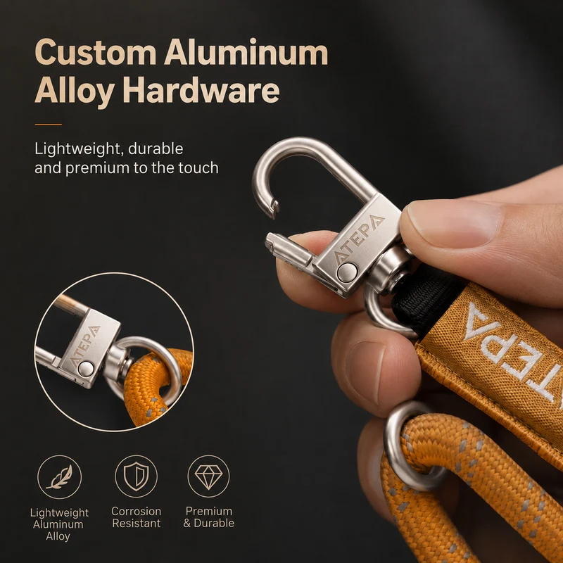 ATEPA Mini Trail Sling Bag, Unisex Lightweight Crossbody Pouch with Rope Strap, Dual Compartments & Bungee Storage