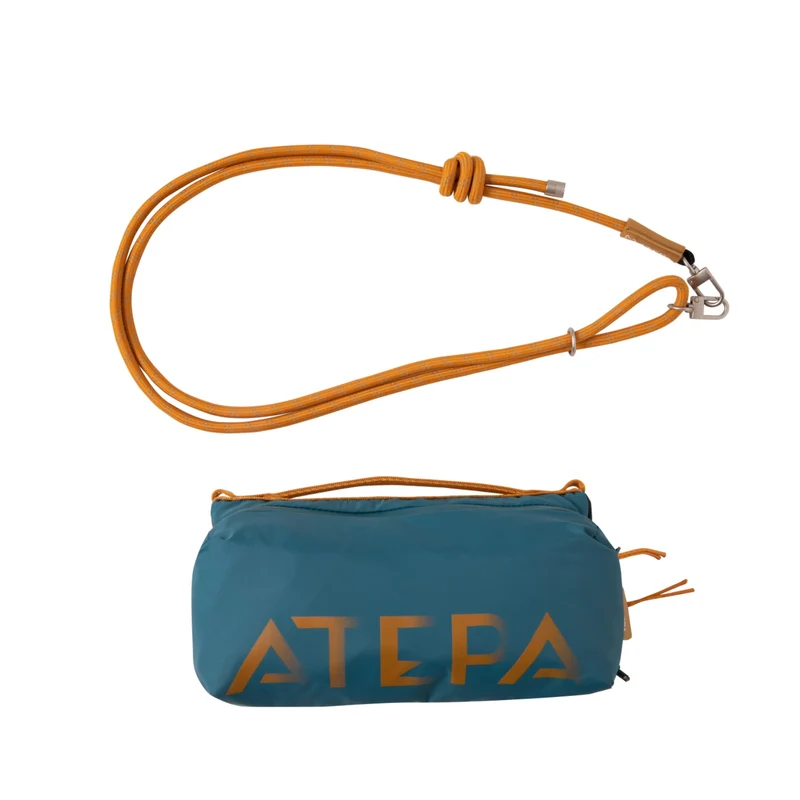 ATEPA Mini Trail Sling Bag, Unisex Lightweight Crossbody Pouch with Rope Strap, Dual Compartments & Bungee Storage