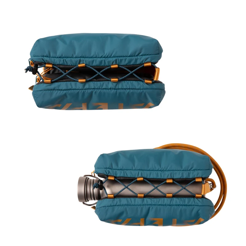 ATEPA Mini Trail Sling Bag, Unisex Lightweight Crossbody Pouch with Rope Strap, Dual Compartments & Bungee Storage