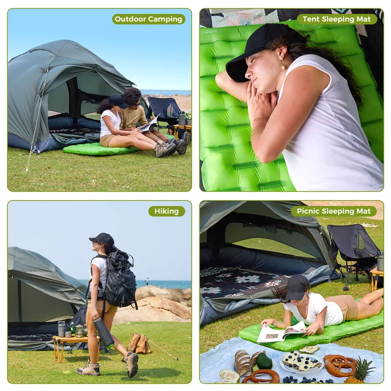 ATEPA Ultralight Insulated Sleeping Pad R Value 6 with Pump Sack
