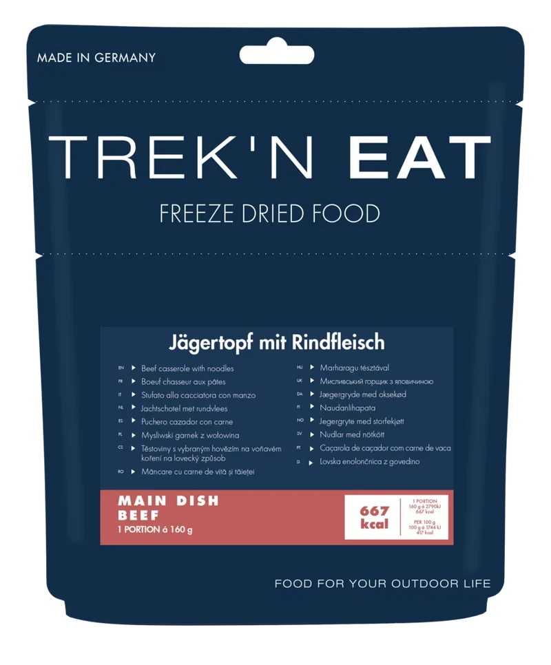 Jägertopf mit Rind und Nudeln - Outdoor Essen
