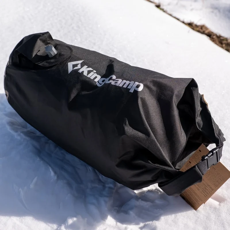 KingCamp Memory Foam Hybrid Sleeping Mat | R-Value 4.9, 4-Season Insulated Camping Pad with 50D 4-Way Stretch Fabric & Pump Sack