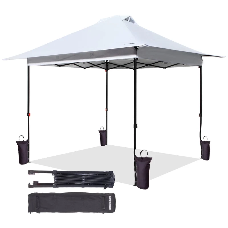 FUNDANGO 10x10ft Heavy-Duty Pop Up Outdoor Canopy Tent Sun Shelter Tent