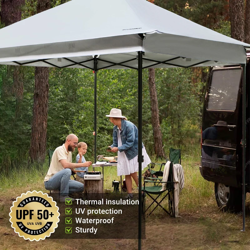 FUNDANGO 10x10ft Heavy-Duty Pop Up Outdoor Canopy Tent Sun Shelter Tent