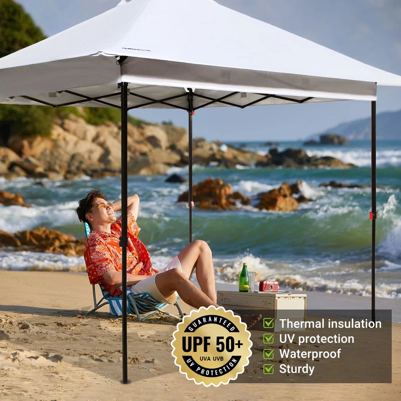 FUNDANGO 10x10ft Heavy-Duty Pop Up Outdoor Canopy Tent Sun Shelter Tent