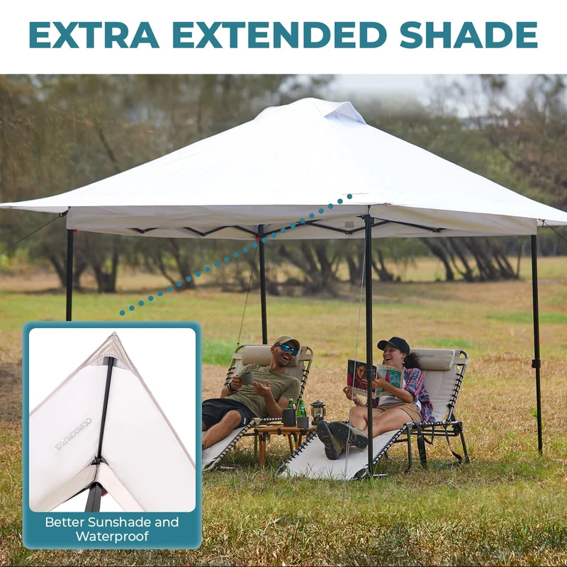 FUNDANGO 10x10ft Heavy-Duty Pop Up Outdoor Canopy Tent Sun Shelter Tent