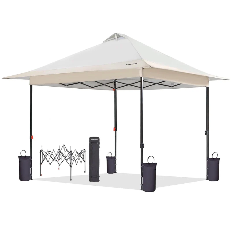 FUNDANGO 10x10ft Heavy-Duty Pop Up Outdoor Canopy Tent Sun Shelter Tent
