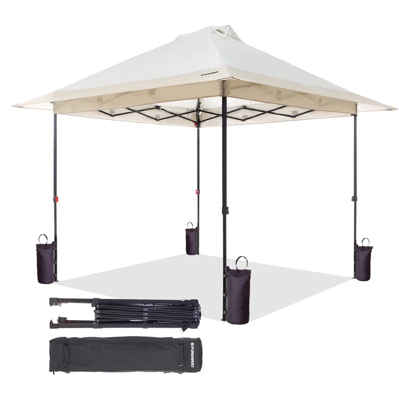 FUNDANGO 10x10ft Heavy-Duty Pop Up Outdoor Canopy Tent Sun Shelter Tent