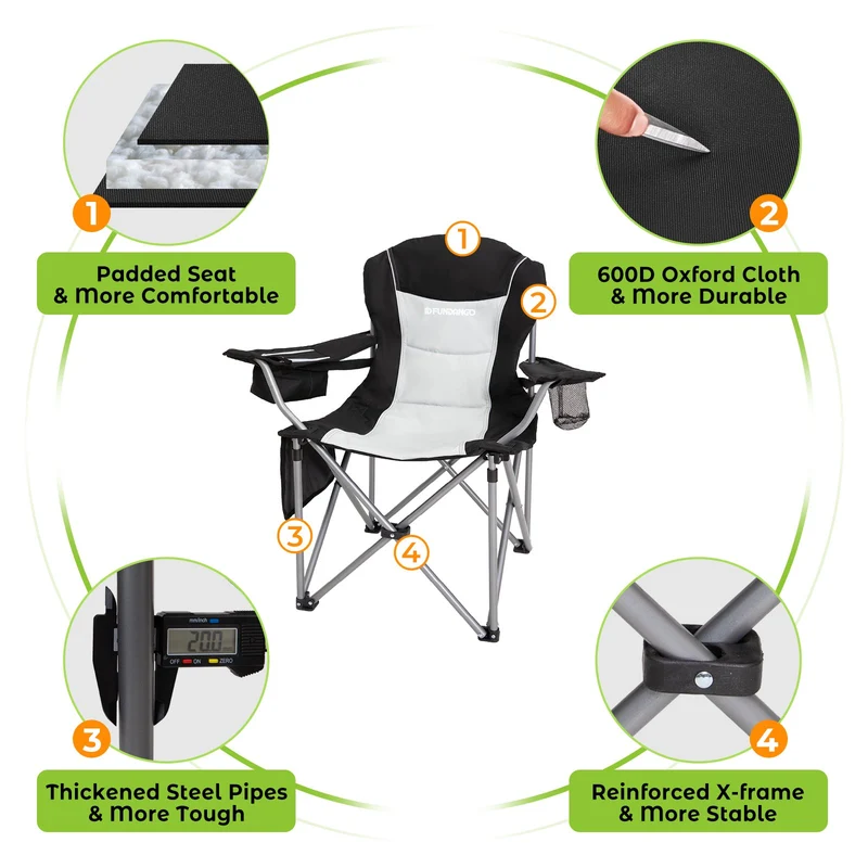 FUNDANGO Comfort Armschair Oversized Camping Chair