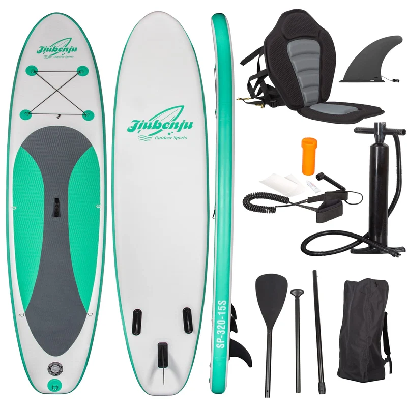 Jiubenju Inflatable Stand Up Paddle Board with Paddle - 10'6"