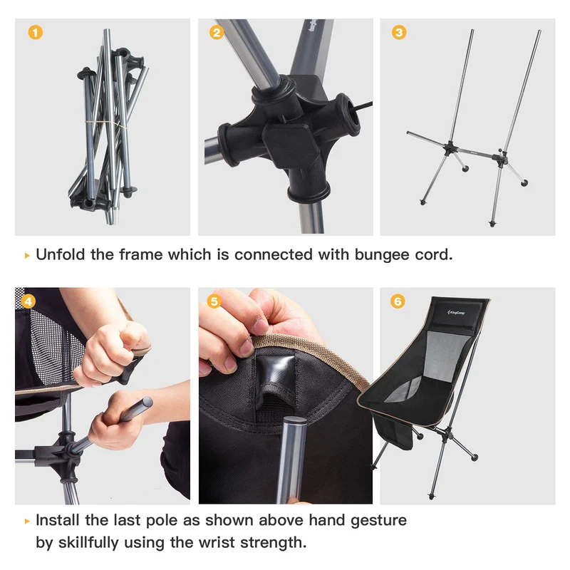 KingCamp Ultralight Highback Camping Chair