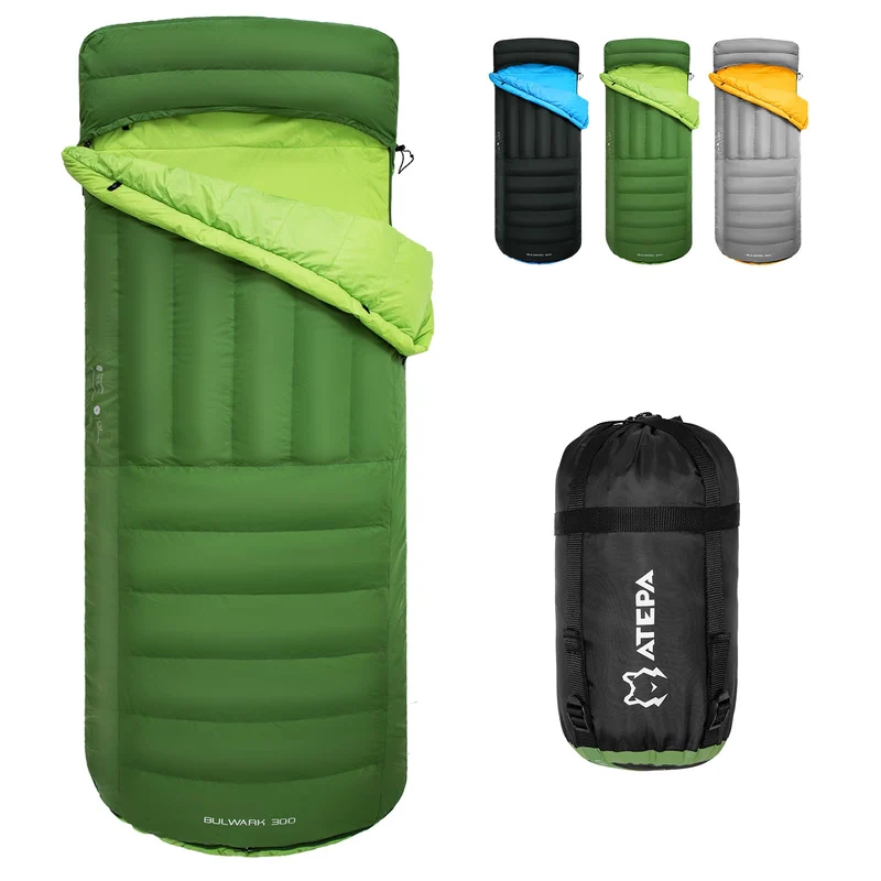ATEPA BULWARK 300 Down Sleeping Bag-Envelope With Hood 53.6°F to 26.6°F