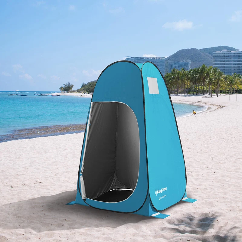 KingCamp Pop-Up Camping Shower Tent with UPF50+ Sun Protection, Portable Changing Room & Toilet Shelter for Beach, Camping & Outdoor Events