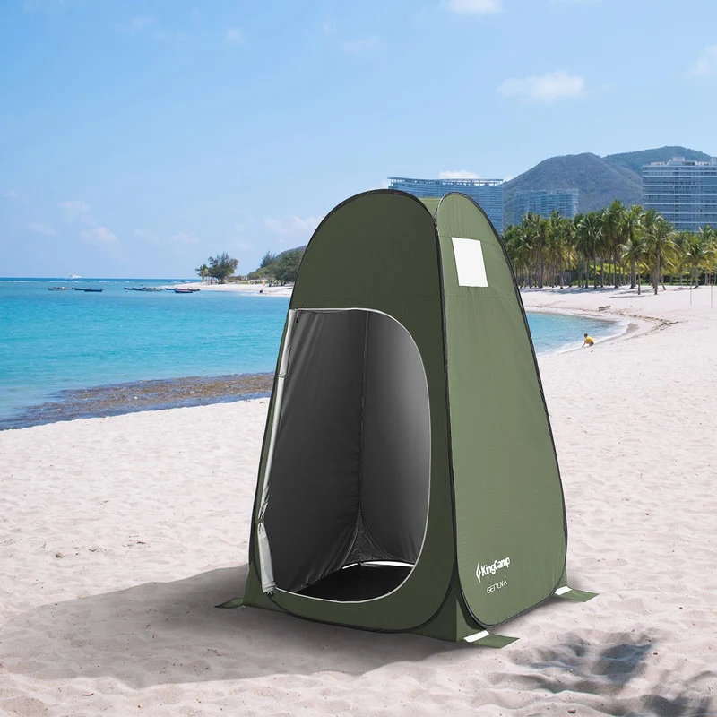 KingCamp Pop-Up Camping Shower Tent with UPF50+ Sun Protection, Portable Changing Room & Toilet Shelter for Beach, Camping & Outdoor Events