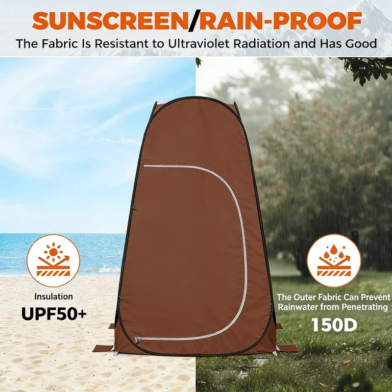 KingCamp Pop-Up Camping Shower Tent with UPF50+ Sun Protection, Portable Changing Room & Toilet Shelter for Beach, Camping & Outdoor Events