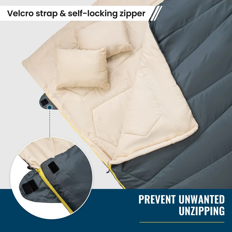FUNDANGO COMFORT 200D Double Sleeping Bag with Hood