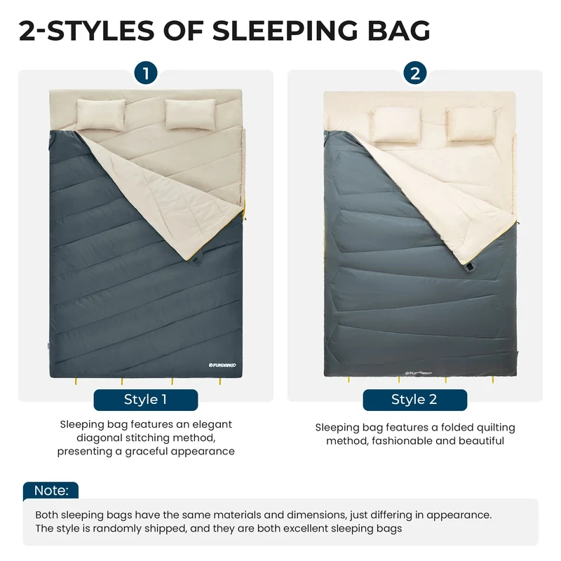 FUNDANGO COMFORT 200D Double Sleeping Bag with Hood