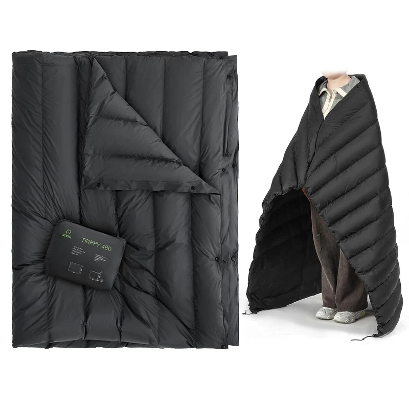 ATEPA Down Blanket TRIPPY 480 Waterproof Wearable Compact Blanket