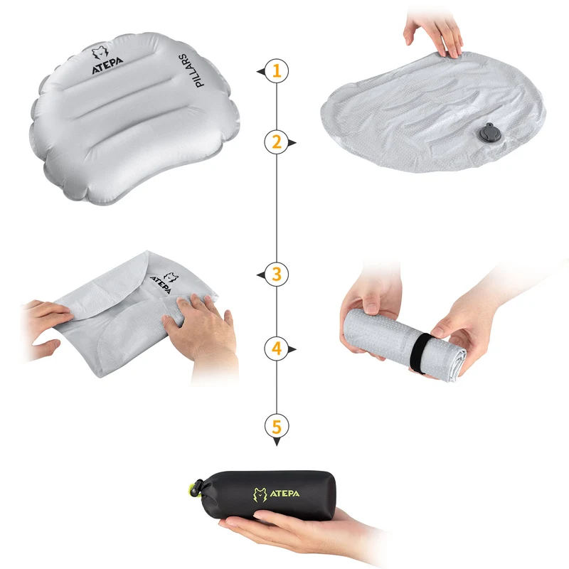 ATEPA VIRGA Air Pillow Ultralight Down Alternative Inflatable Travel Pillow