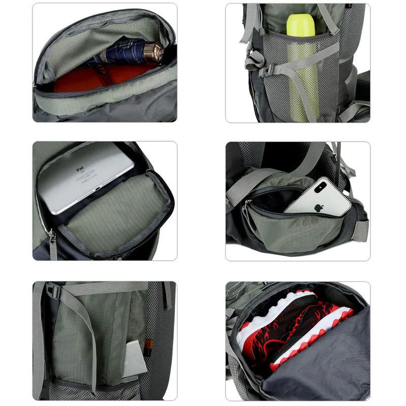 KinWild 75L Camping Hiking Backpacks With Rain Cover