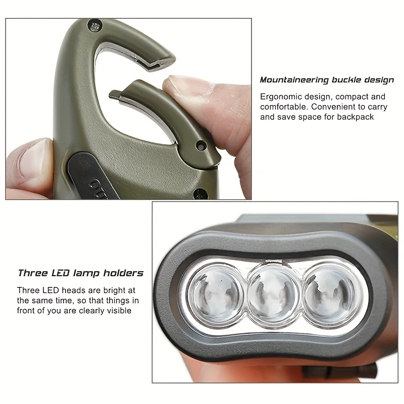 KinWild Hand Crank Radio with LED Flashlight