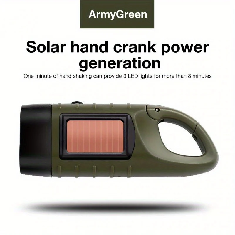 KinWild Hand Crank Radio with LED Flashlight