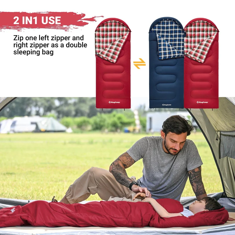 KingCamp CLOUDY 300S Kids Sleeping Bag-Envelope With Hood