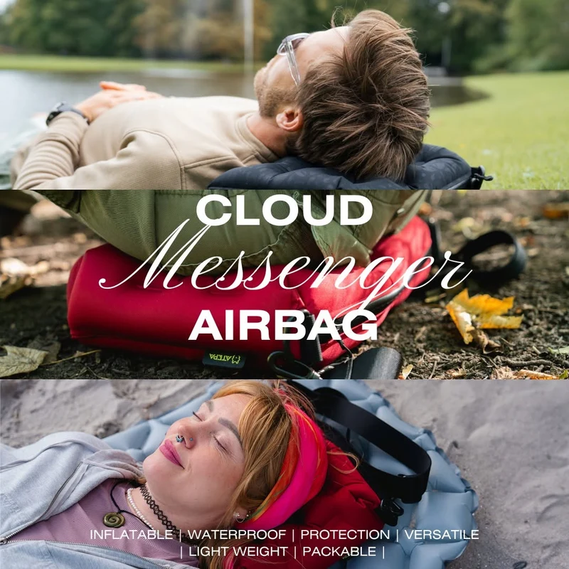 ATEPA Solid Cloud AirBag – Ultra-Light Inflatable Shoulder Bag, Pillow, Lumbar Support & Cushion