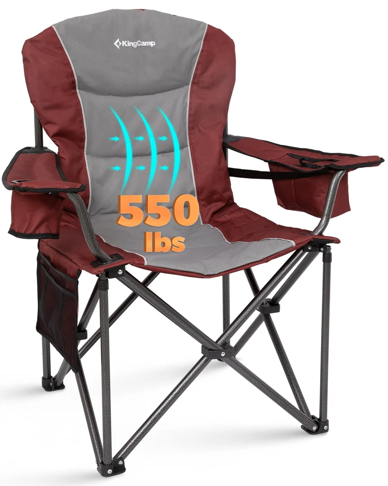 KingCamp JUNIPER C10 Oversized Folding Chair with Adjustable Lumbar Support