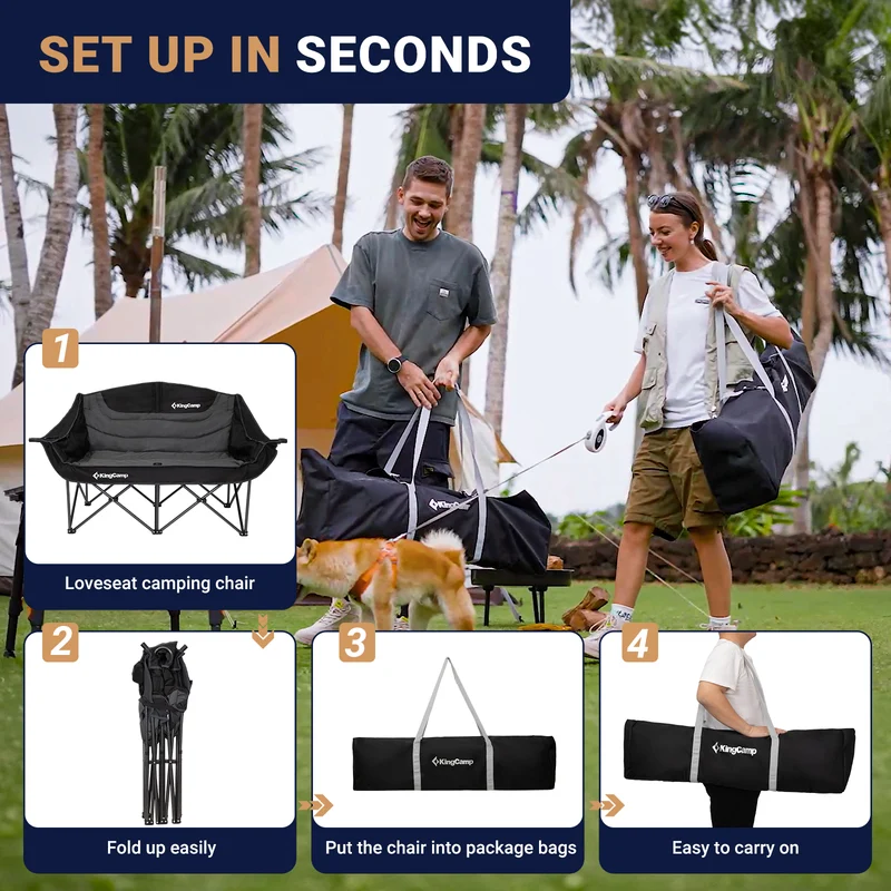 KingCamp Oversize Double Camping Loveseat