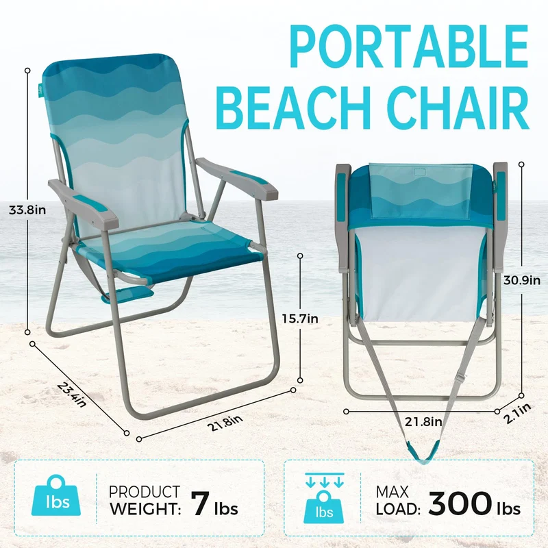 WEJOY Folding Beach Chair Outward Lawn Chair