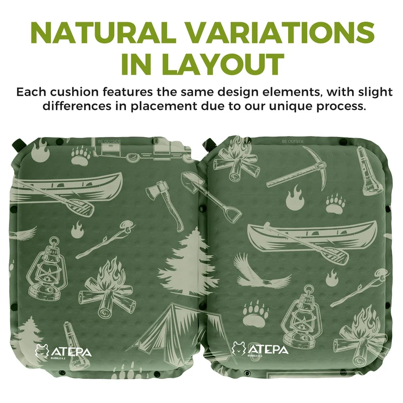 ATEPA BUBBLE 6.5 Self-Inflating Memory Foam Seat Cushion