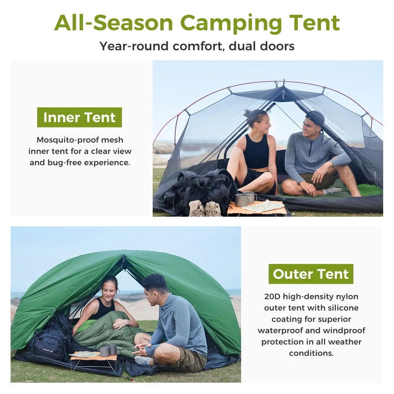 ATEPA Ultralight 2-Person Backpacking Tent