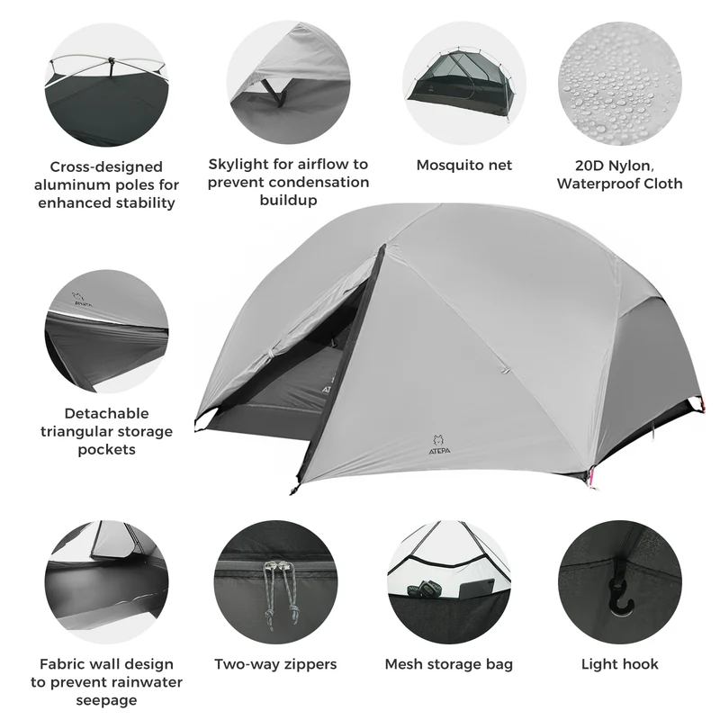 ATEPA Ultralight 2-Person Backpacking Tent