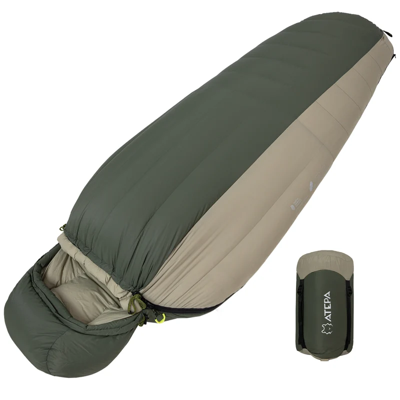 ATEPA PROMOTER 850 Ultralight Down Mummy Sleeping Bag | 850g 650FP Coldmaster™ Down, 17.6°F Limit Rating, 20D Nylon Shell