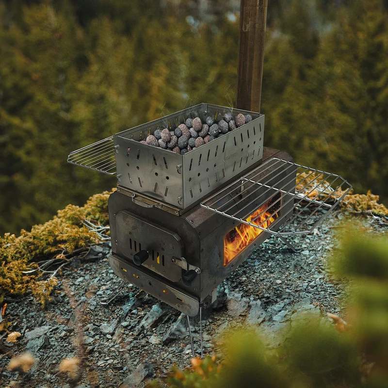 KingCamp Folding Sauna Stone Basket