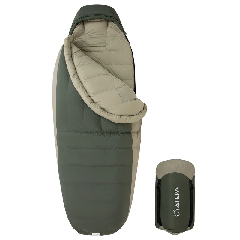 ATEPA PROMOTER 850 Ultralight Down Mummy Sleeping Bag | 850g 650FP Coldmaster™ Down, 17.6°F Limit Rating, 20D Nylon Shell