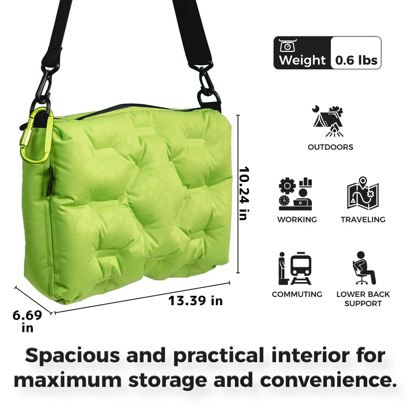 ATEPA Cloud AirBag 4-in-1 Inflatable Messenger Bag with Coffee Bean Print