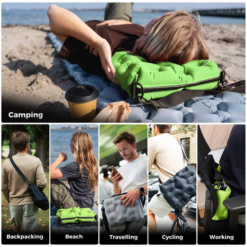 ATEPA Cloud AirBag 4-in-1 Inflatable Messenger Bag with Coffee Bean Print