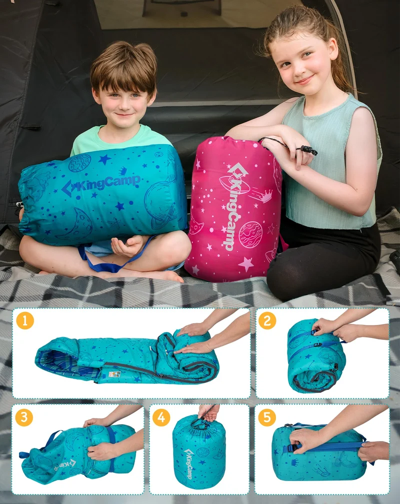 KingCamp Galaxy Zoo C 300 Kids' Hooded Sleeping Bag
