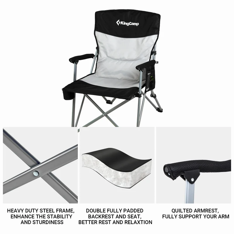 KingCamp Comfort Camping Chair - Full Body Support, Padded and Portable