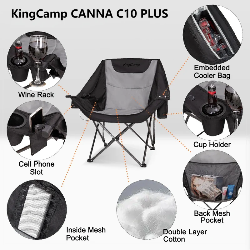 KingCamp CANNA C10 PLUS Heated Camping Chair